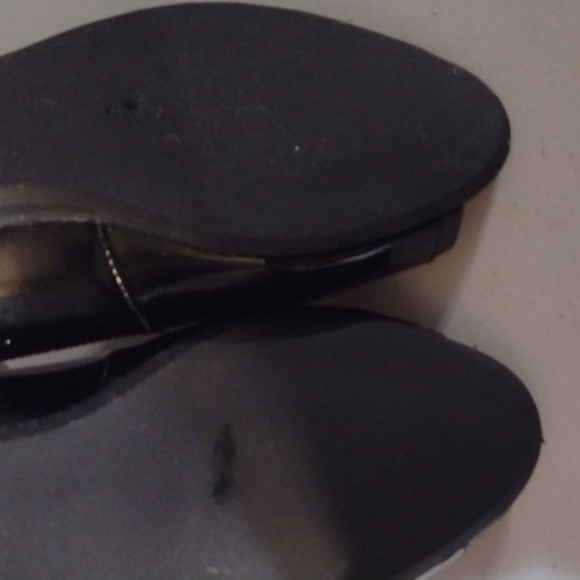 Black Ballet Elsie peep toe flats Cole Hann 8b - Picture 5 of 7